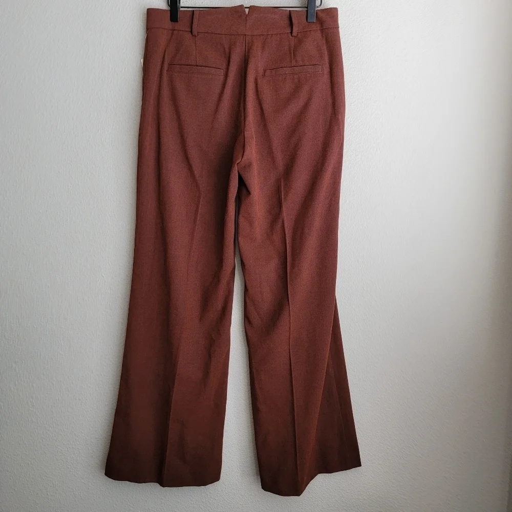 Cartonnier Monica Flannel Trousers in Bordeaux size 6P NWT